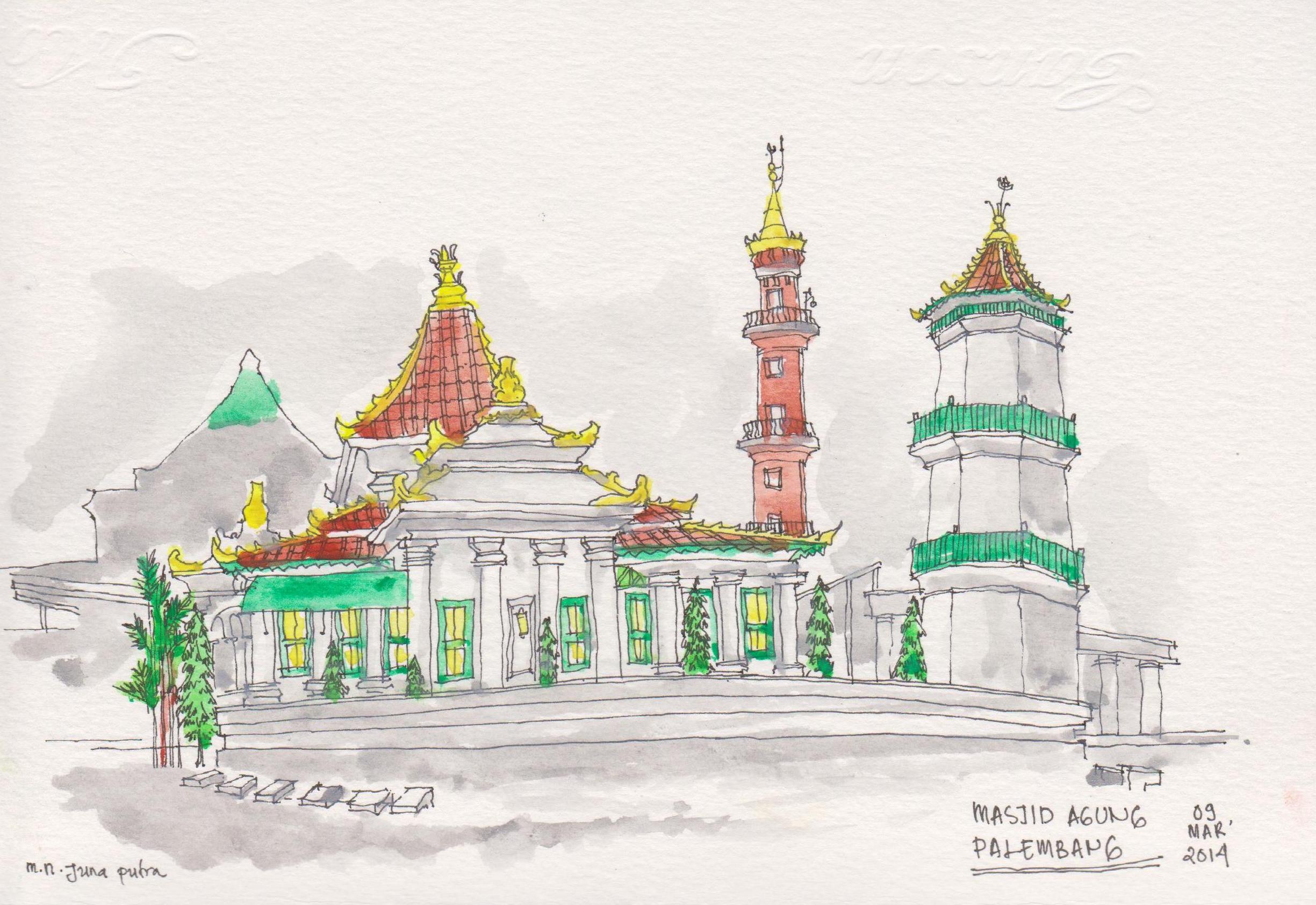  58 Contoh Gambar Karikatur Masjid  Karitur